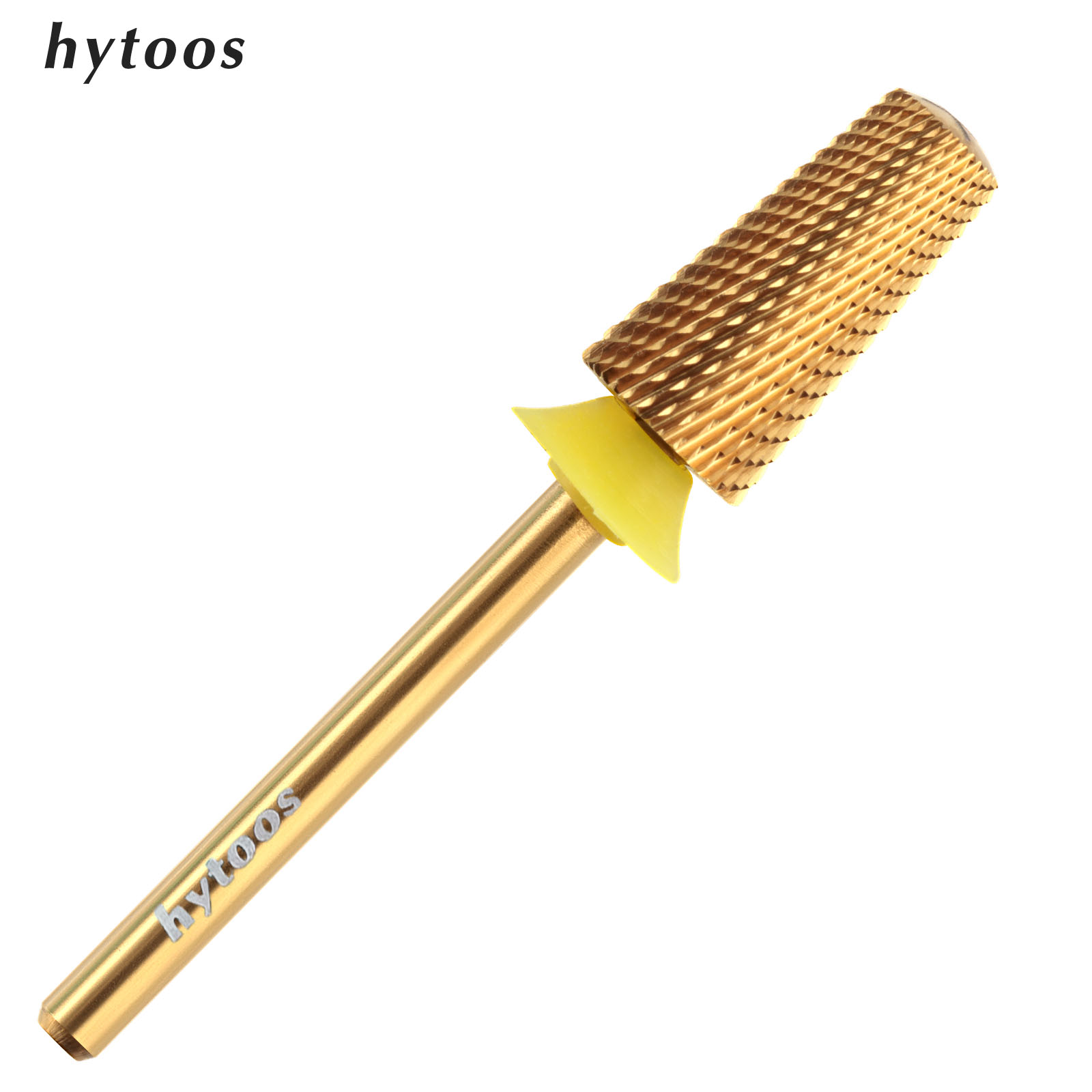 Nail File Titanium - HYTOOS-XFチタンネイルドリルビット,ラウンドトップセット,ヘッドセット,超硬ソフトジェル,キューティクルリムーバー,ネイルアクセサリー