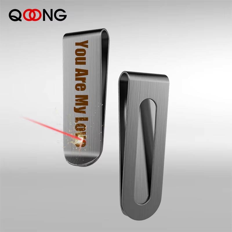 Money Clip Magnetic - カスタムレタリング2スタイル ステンレススチール シルバーカラー マネークリップ スリムポケットマネークリップ 現金IDクレジットカードクランプホルダー