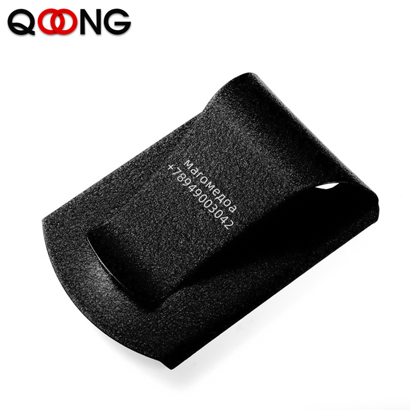 Money Clip Magnetic - QOONG カスタムレタリングステンレス鋼 3 色スリム洗練されたマネーキャッシュクリップクランプ両面クレジットカードホルダー QZ40-006