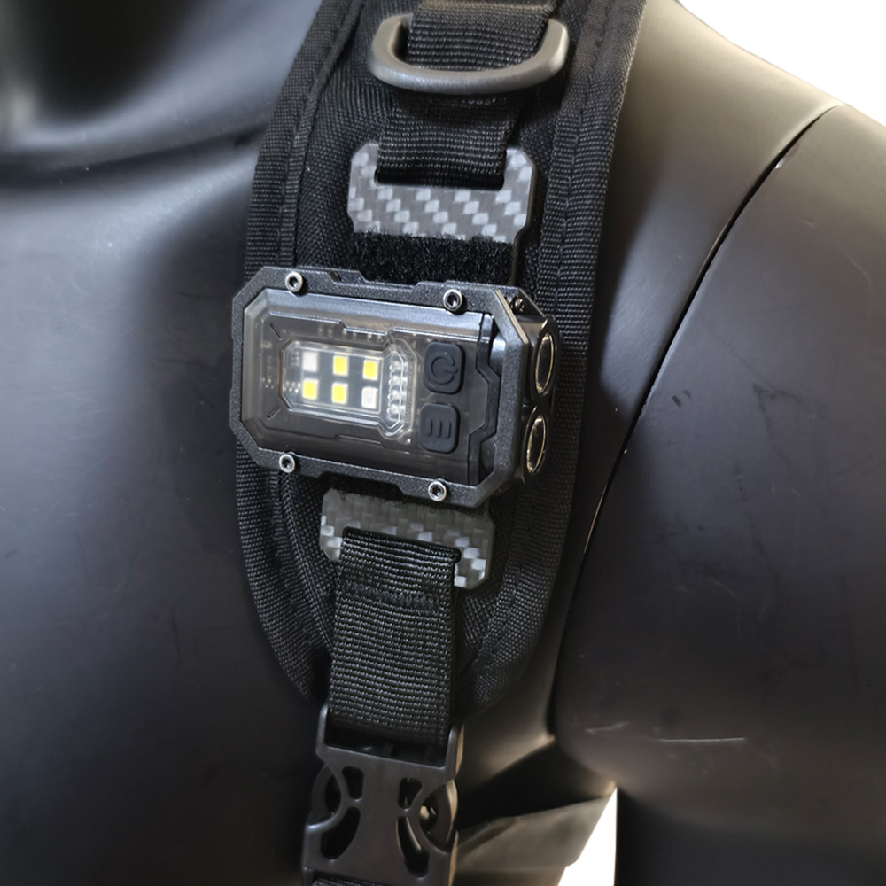 Edc Carry Belt - タクティカルEDCポータブルミニライト,フックループプレート,キャンプ,ハイキング,点滅ライト,25mm,バックパックストラップ