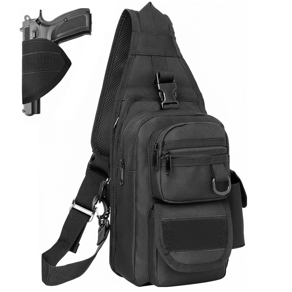 Edc Concealed Carry Backpack - 隠し銃持ち運び用ピストルガンバッグ戦術ピストルガン収納ポーチクロスボディバッグスリングバックパックショルダーガンホルスターバッグEDCポーチ