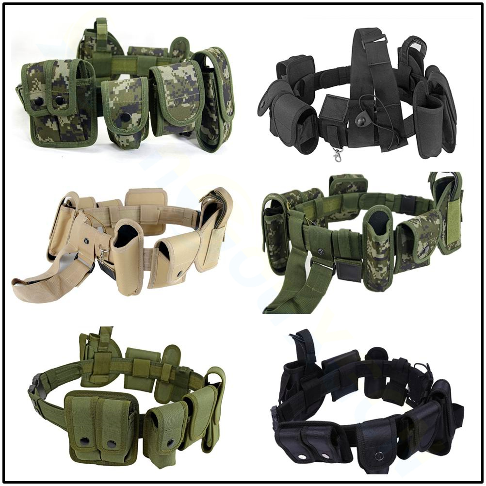 Edc Carry Belt - 屋外戦術ベルトセット警察警備員モジュラー機器マルチポケットヒップパック狩猟多機能ベルトバッグ
