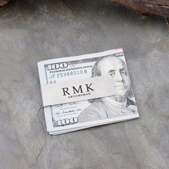名入れ カスタム マネークリップ メンズ 札ばさみ 刻印入り - Money Clip Magnetic のレビューと価格