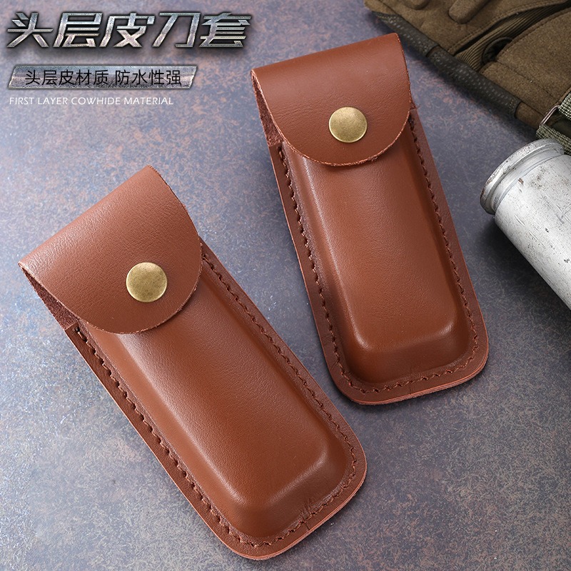 本革ナイフシース 折りたたみナイフ用 ポータブルベルトキャリ - Edc Carry Belt Leather のレビューと価格