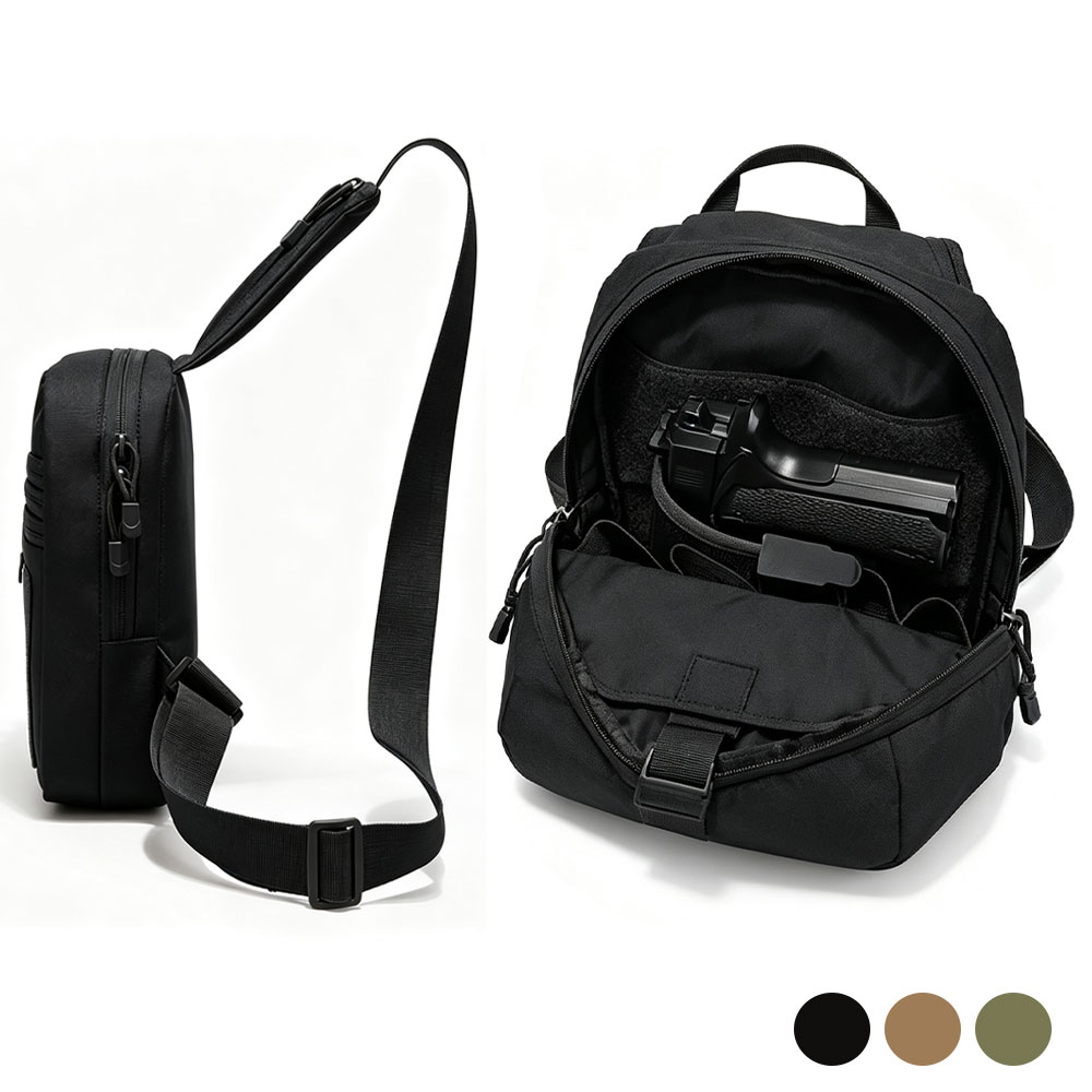 タクティカルチェストバッグ、クロスボディショルダーバッグ、隠 - Edc Carry Handgun のレビューと価格