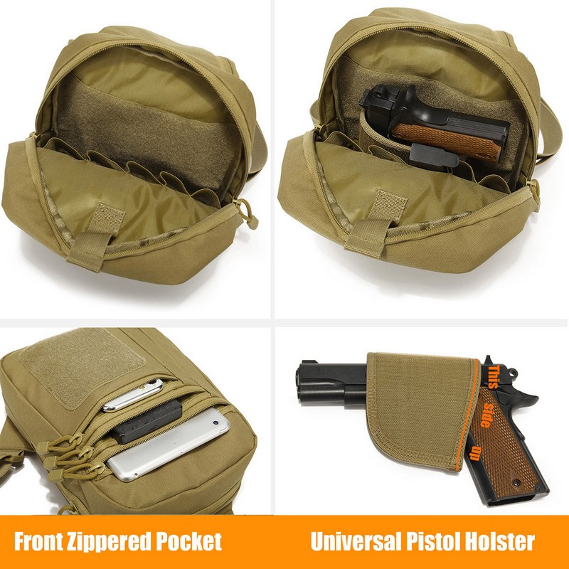戦術的な隠しチェストバッグ,銃を運ぶためのポーチ,クロスボデ - Edc Concealed Carry Backpack のレビューと価格